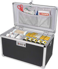 Lockable Storage Box with Combination Lock, 11.2 x 7.6 x 7.6 Inch Organizer for Medications, First Aid Supplies and Personal Items